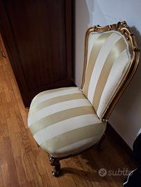 poltroncina bassa  stile barocco 