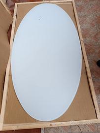 Tavolo di design PODIUM , piano ellittico Bontempi