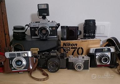 Fotocamere analogiche, flash e obiettivi