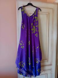 abito lungo misto seta elegante. Taglia M/L