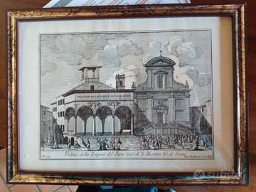 Quadro di stampa Fazzini Carli Veduta Loggia Papa