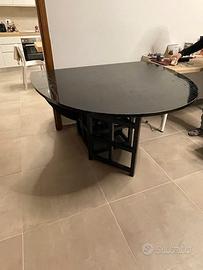 Tavolo nero allungabile cucina soggiorno
