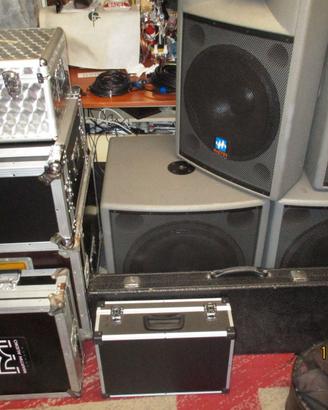impianto audio. master audio.2x 18  + 2x 115