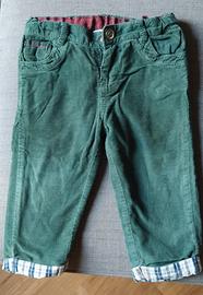 Pantalone Chicco velluto verde a costine 12 mesi