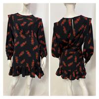 GAELLE PARIS Vestito abito nero graffiti