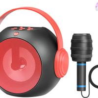 Karaoke con Microfono per Bambini,Bluetooth e Luci