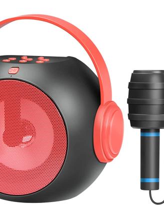 Karaoke con Microfono per Bambini,Bluetooth e Luci