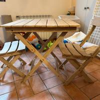 Set giardino tavolo e sedie