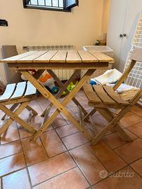 Set giardino tavolo e sedie