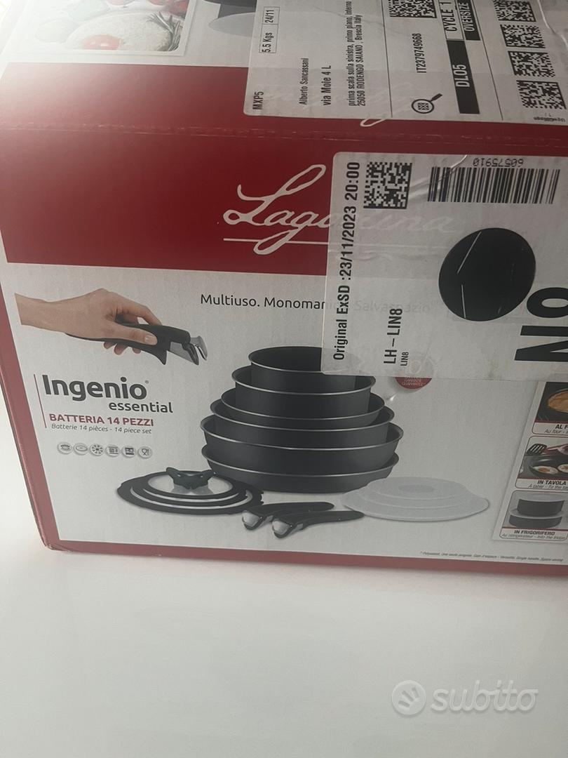 Lagostina Ingenio Essential Batteria Di Pentole, 6 Pezzi