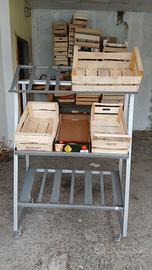 Carrelli espositori a rotelle frutta e verdura