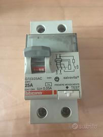 Salvavita magnetotermico 25A bticino