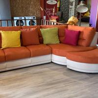 🧡 Divano moderno con penisola curva – NUOVO