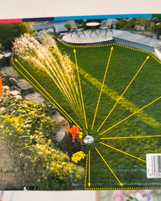 irrigatore con getti adattabili al prato