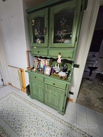 credenza arte povera verde