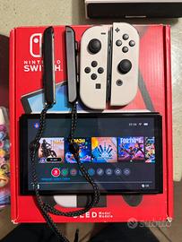 Nintendo switch oled con 2 giochi