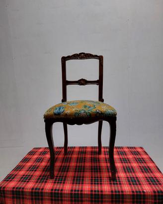 Sedia inglese vittoriana in legno massello