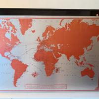 quadro mondo, pannello metallo