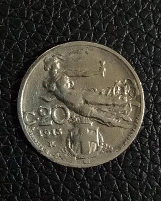 Moneta da 20 cent "Libertà Librata" del 1913