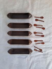 playmobil accessori 5X canoa marrone indiano weste