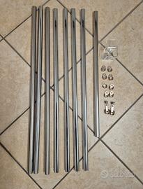 set staffe bastoni per cabine armadio a vista