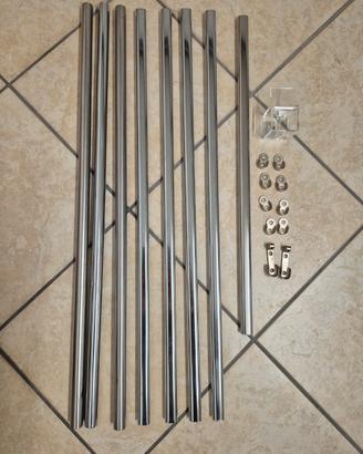 set staffe bastoni per cabine armadio a vista