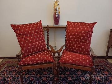 coppia poltroncine cuoio