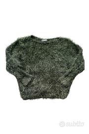 Maglione Verde Brillantini Made in Italy- Taglia U