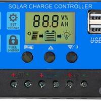 Regolatore di carica solare 10-20-30A. 12 24V 