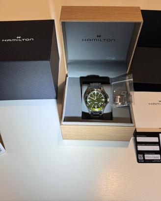 Hamilton Khaki Navy Scuba Verde (Full Set)