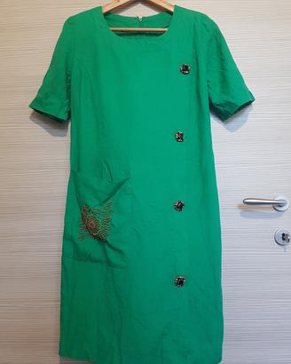 Abito vintage sartoriale 100% lino