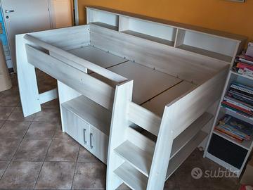 Letto a castello Parisot con scrivania 90 x 200 cm