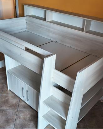 Letto a castello Parisot con scrivania 90 x 200 cm