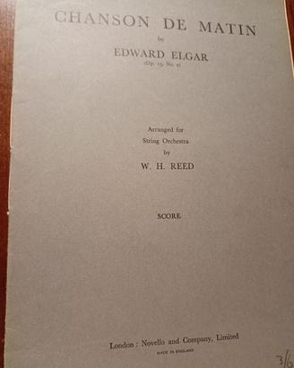 E.ELGAR Chanson de matin Partitura