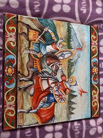 Mattonella siciliana dipinta 