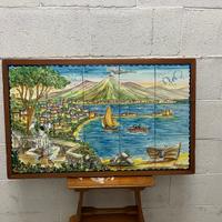 quadro di napoli con cornice in massello