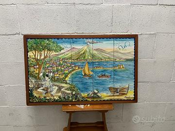 quadro di napoli con cornice in massello