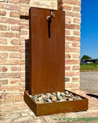 FONTANA PER GIARDINO IN CORTEN CM 10X40 H100