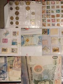 francobolli banconote e monete 