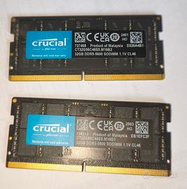 2 x RAM DDR5 32GB 5600MHz SODIMM