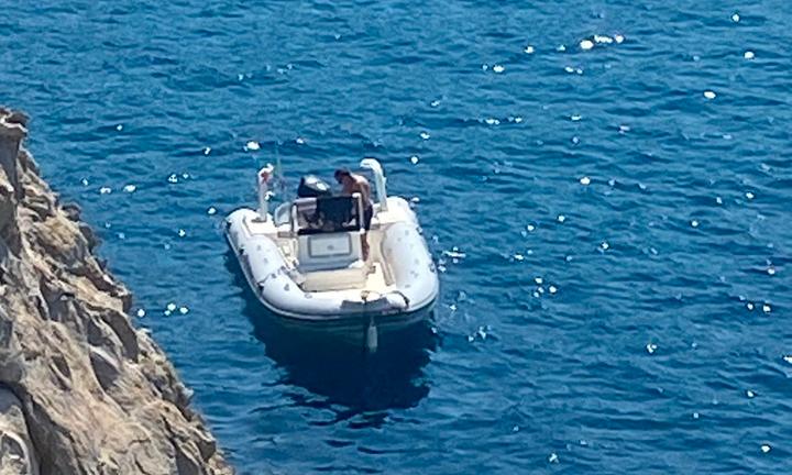 Gommone e carrello monoasse