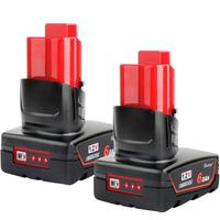 2X Waitley 12V 6.0Ah Batteria per Milwaukee M12