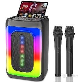  karaoke altoparlante amplificatore, 2 microfoni