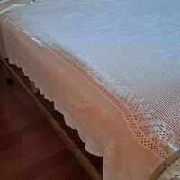copriletto all'uncinetto fatto a mano 