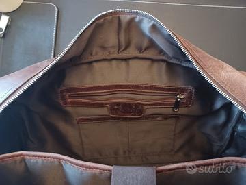 Borsa artigianale in vera pelle, maxi capienza.