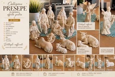 Presepe in ceramica bianca anni 70
