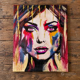 Canvas materico dipinto a mano 50 x 40