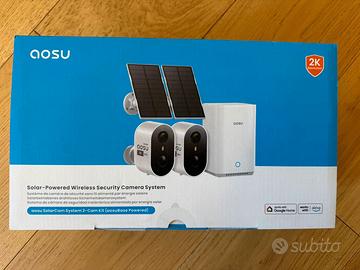 Kit 2 telecamere wifi solari da esterno nuove
