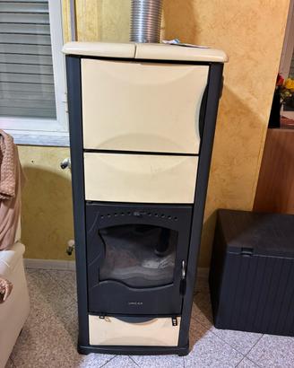 Stufa a legno con forno