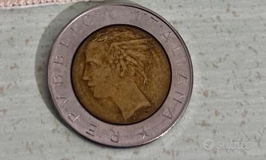 500 lire bimetallica